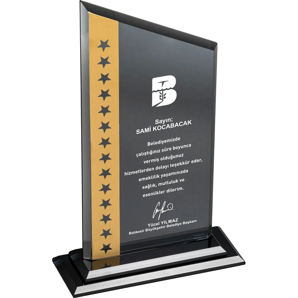 15 x 25 cm Kristal Plaket Promozone