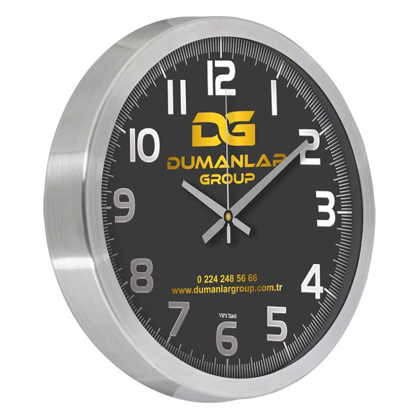  40 cm Alüminyum Duvar Saati Promozone