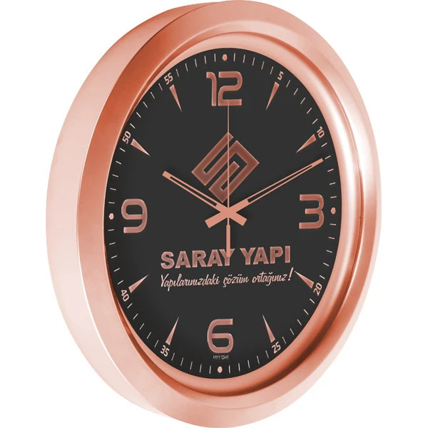  40 cm Metalize Duvar Saati Promozone
