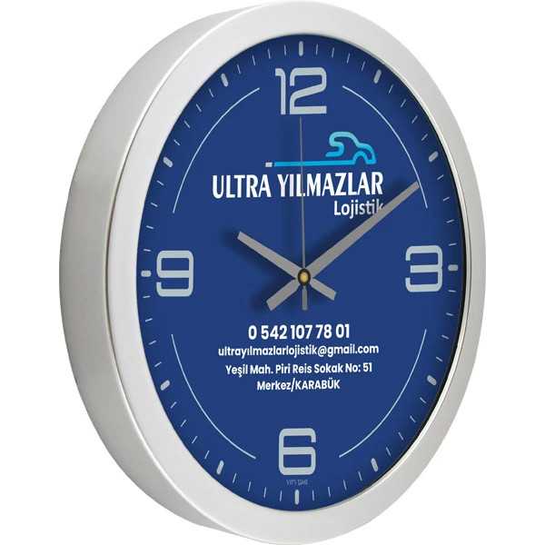  30 cm Metalize Duvar Saati Promozone