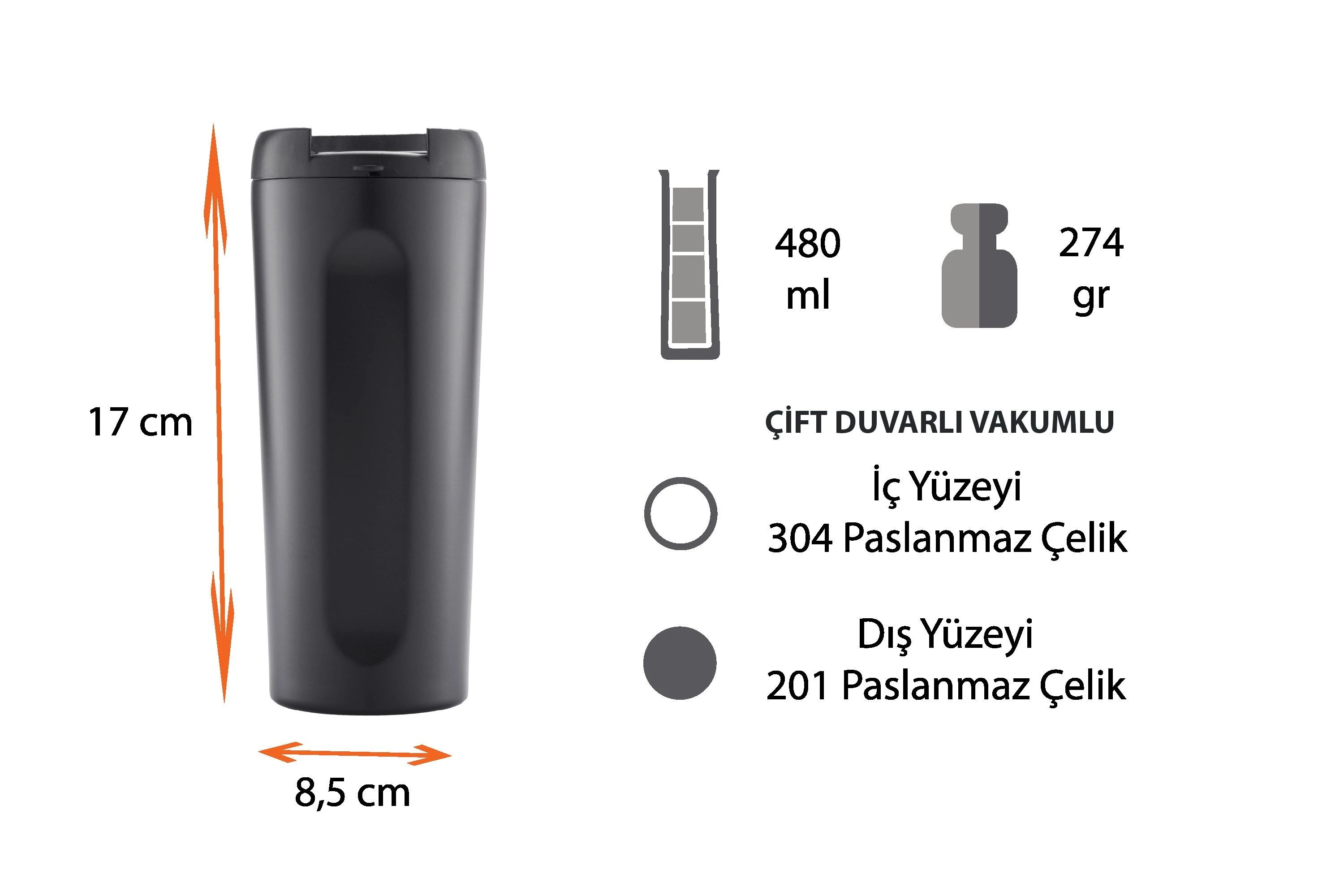Termos Bardak 480 Ml Promozone