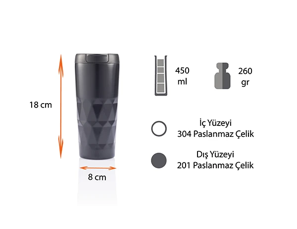 Diamond Termos Bardak 450 Ml Promozone