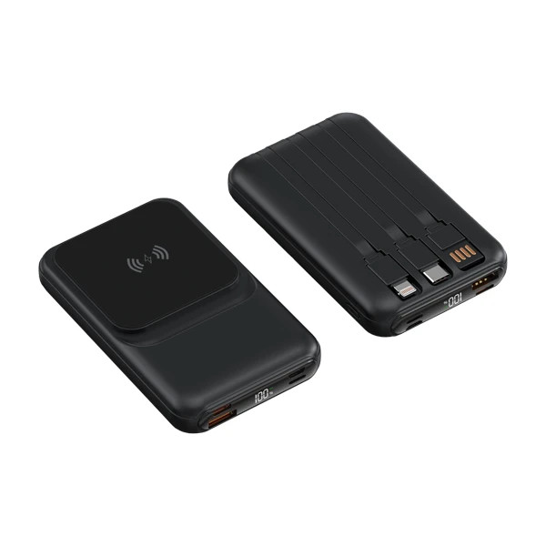 10.000 mAh 22.5W Hızlı Şarj, 15W Kablosuz Şarj ve Işıklı Logo Powerbank Promozone