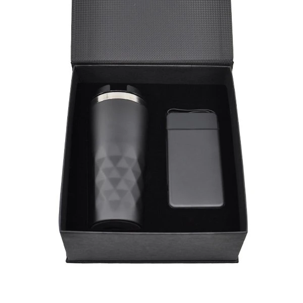 2 Ürünlü Vip Kutulu Hediye Seti (10.000 mAh Powerbank - Termos) Promozone