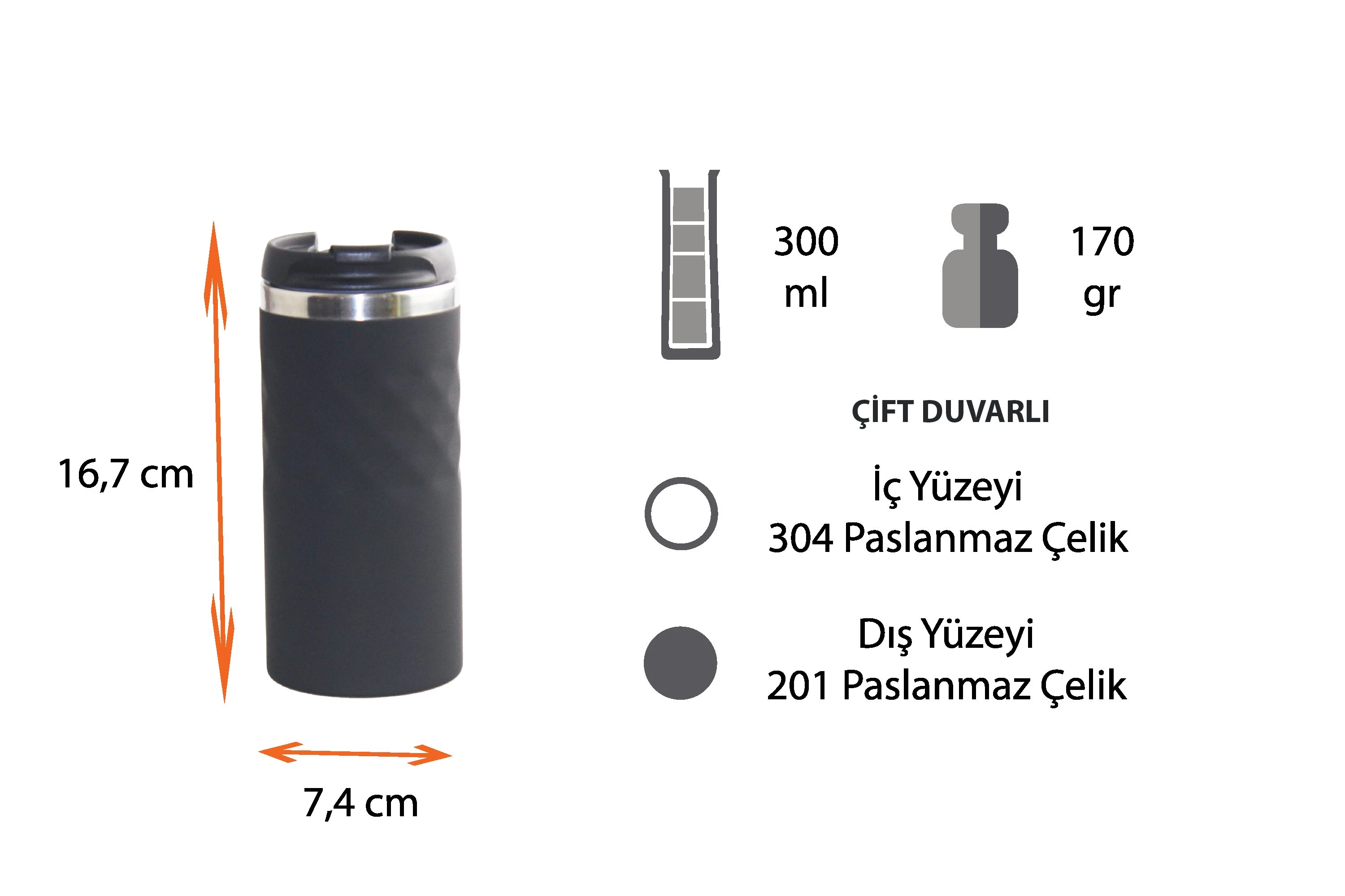 2 Ürünlü Kutulu Vip Hediye Seti (5.000 mAh Powerbank - Termos) Promozone