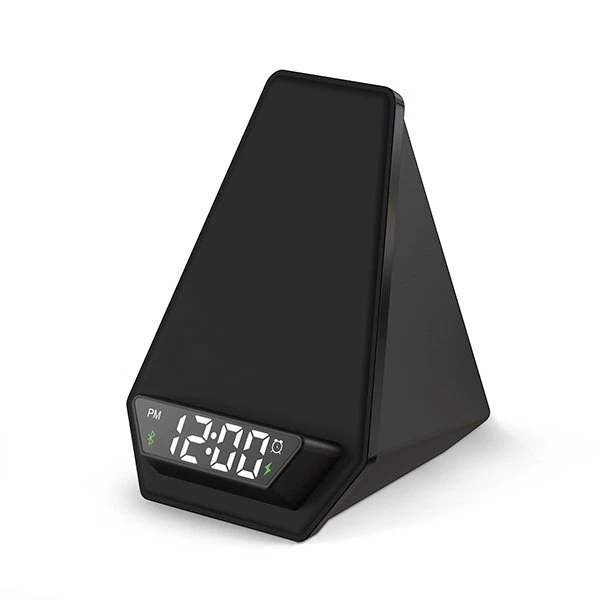15W Işıklı Kablosuz Şarj Cihazı - Bluetooth Hoparlör (Akıllı Saat ve Alarm Özellikli) Promozone