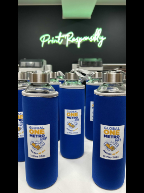 750 ML H2o Kılıflı Cam Matara