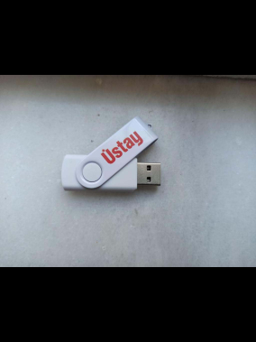 16 GB Renkli Baskı Döner Metal Başlıklı USB Bellek