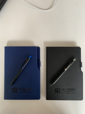 14,5 x 21 cm Termo Deri PU Sert Kapaklı Tarihsiz Defter, 224 Sayfa, 80 gr Ivory Krem Çizgili İç Kağıt, Kenar Boyalı, Kalem Tutuculu