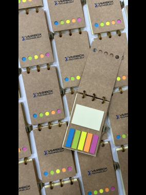 Spiralli Geri Dönüşüm Renkli Yapışkanlı Notluk