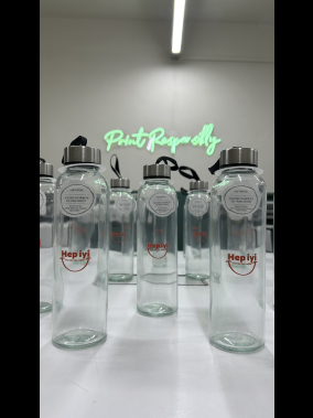 500 ml Cam Matara Şu Şişesi Kılıfsız