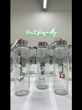 500 ml Cam Matara Şu Şişesi Kılıfsız