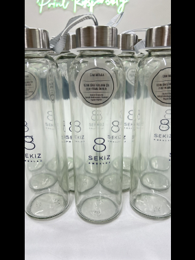 500 ml Cam Matara Şu Şişesi Kılıfsız