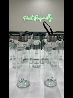 500 ml Cam Matara Şu Şişesi Kılıfsız