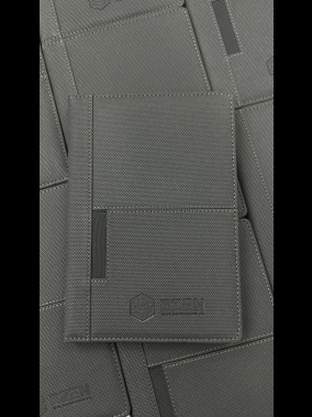 15 x 21 cm Termo Deri Sert Kapaklı Tarihsiz Defter, 224 Sayfa, 80 gr Çizgili İç Kağıt, Telefon - Kart - Kalem Cepli