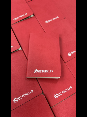 9 x 14 cm Yumuşak Termo Deri Kapaklı Cep Boy Tarihsiz Defter 80 Sayfa 80 gr Ivory Krem Çizgili