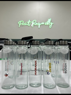 500 ml Cam Matara Şu Şişesi Kılıfsız