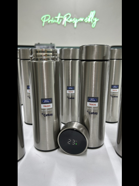450 ML Isı Derecesi Gösteren Dijital Göstergeli Çelik Termos