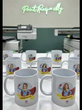 Porselen Süblimasyon Klasik Silindir Promosyon Kupa Bardak - Kutulu