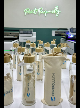 600 ml H2o Bambu Kapaklı Borosilikat Cam Matara