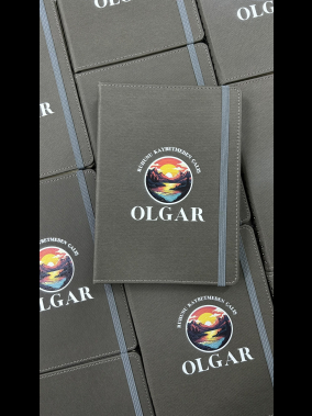 15 x 21.5 cm Termo Deri Kapaklı Gizli Spiralli Tarihsiz Defter 240 Sayfa 80 gr Ivory Krem İç Kağıt Çizgili Lastikli