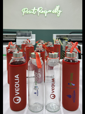 750 ML H2o Kılıflı Cam Matara