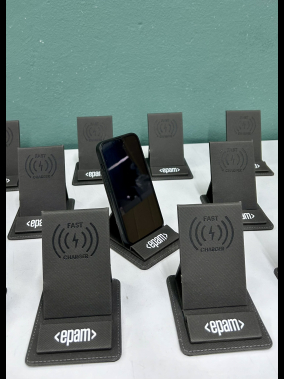 10W Wireless Kablosuz Şarj Özellikli Masaüstü Telefon Standı ve Kartvizitlik