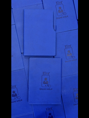 14,5 x 21 cm Termo Deri PU Sert Kapaklı Tarihsiz Defter, 224 Sayfa, 80 gr Ivory Krem Çizgili İç Kağıt, Kenar Boyalı, Kalem Tutuculu