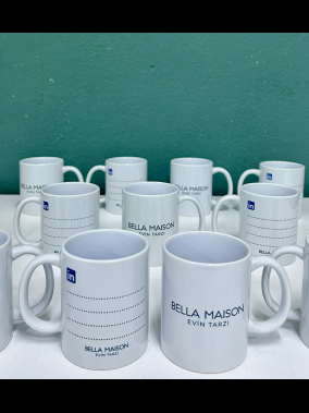 Porselen Süblimasyon Klasik Silindir Promosyon Kupa Bardak - Kutulu