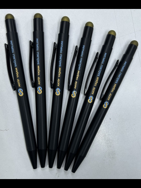 Lazer Baskıyla Renk Değişen Touchpen Metal Kalem