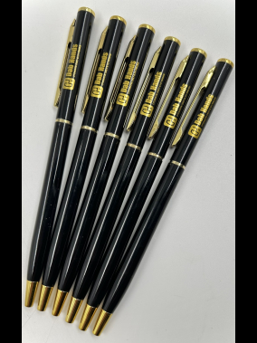 İnce Çevirmeli Metal Tükenmez Kalem