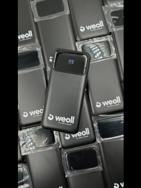 10000 mAh Dijital Ekran Göstergeli Plastik Gövde Micro+Type C Girişli Powerbank