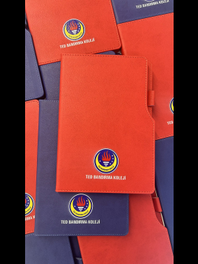 14,5 x 21 cm Termo Deri PU Sert Kapaklı Tarihsiz Defter, 224 Sayfa, 80 gr Ivory Krem Çizgili İç Kağıt, Kenar Boyalı, Kalem Tutuculu