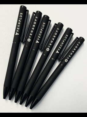 Çevirmeli Rubber Gövde Metal Tükenmez Kalem