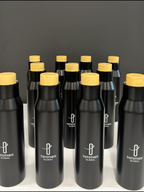 500 ml Çift Duvarlı Bambu Çevirmeli Kapaklı Paslanmaz Çelik Termos