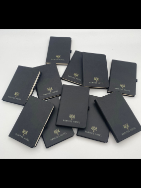 9 x 14 cm Termo Deri Kapaklı Cep Boy Tarihsiz Defter 192 Sayfa 80 gr Ivory Krem İç Kağıt Çizgili