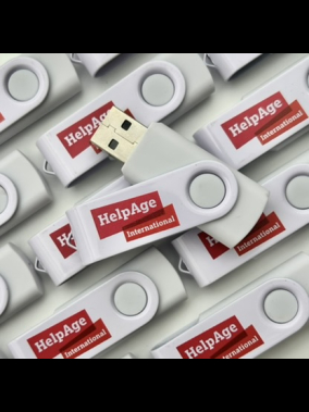 16 GB Renkli Baskı Döner Metal Başlıklı USB Bellek