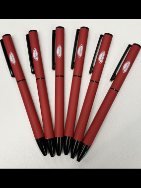 Rubber Gövdeli Çevirmeli Metal Tükenmez Kalem