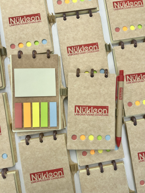 Spiralli Geri Dönüşüm Renkli Yapışkanlı Notluk