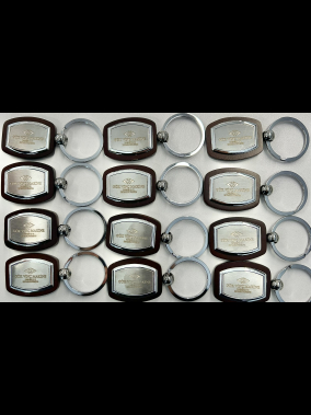 Tek Taraflı Ahşap Metal Anahtarlık