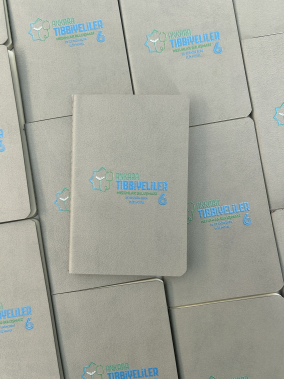 9 x 14 cm Yumuşak Termo Deri Kapaklı Cep Boy Tarihsiz Defter 80 Sayfa 80 gr Ivory Krem Çizgili