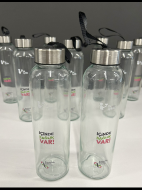 500 ml Cam Matara Şu Şişesi Kılıfsız