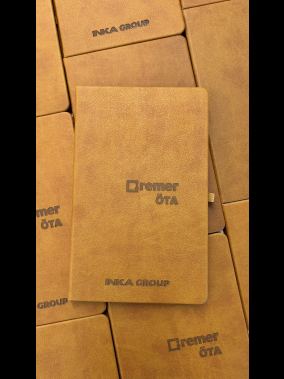13 x 21 cm Termo PU Sert Kapaklı Tarihsiz Defter, 196 Sayfa, 80 gr Ivory Krem Çizgili İç Kağıt, Renkli Kenarlı, Esnek Lastikli, Kalem Tutuculu