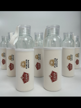 500ml Kılıflı Geri Dönüştürülmüş Cam Su Şişesi