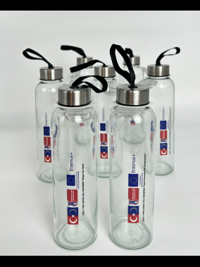 500 ml Cam Matara Şu Şişesi Kılıfsız