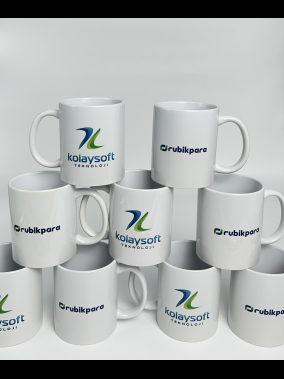 Porselen Süblimasyon Klasik Silindir Promosyon Kupa Bardak - Kutulu