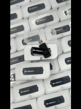 16 GB Renkli Baskı Döner Metal Başlıklı USB Bellek