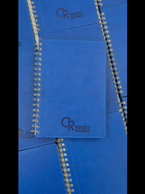 17 x 24 cm Spiralli Termo Deri Kapaklı Günlük Tarihli Ajanda 336 Sayfa 70 gr Ivory Krem Çizgili İç Kağıt