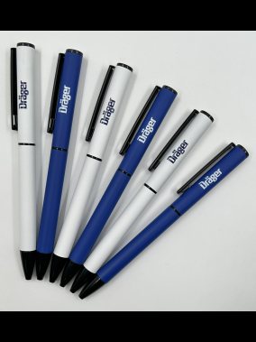 Rubber Gövdeli Çevirmeli Metal Tükenmez Kalem