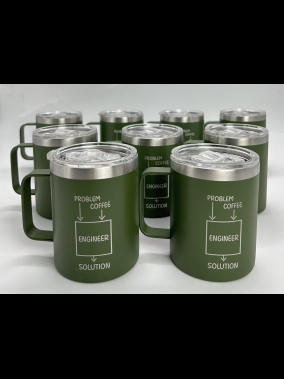 300 ml Geri Dönüştürülmüş Paslanmaz Çelik Termos Kupa - Çift Duvarlı